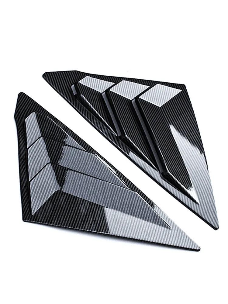 Glossy Black Rear Triangle Louvers for 2022 Honda 11th Gen Civic (Sport Version)