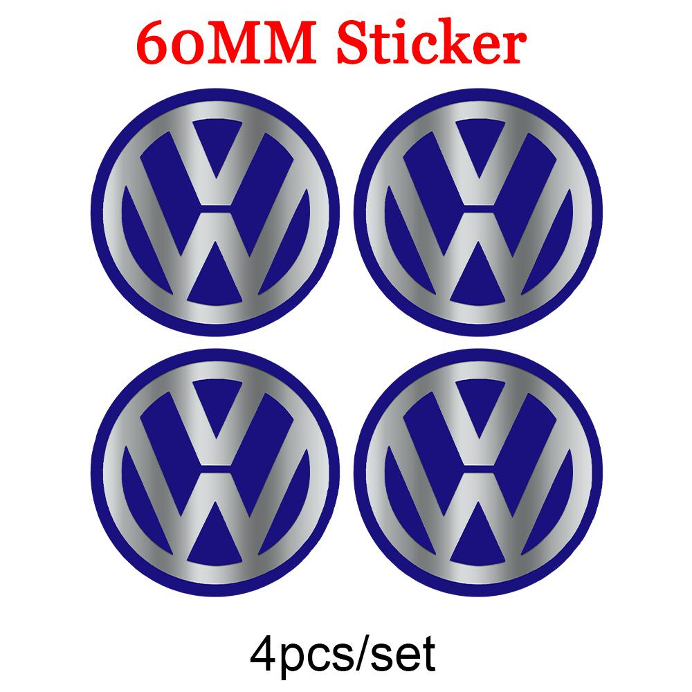 Per VOLKSWAGEN VW 56/60/63/65/68MM Coprimozzi Centrali per Ruote Auto Tappi Mozzo Adesivo Emblema Decorazione Per Volkswagen VW GTI R Golf Polo T