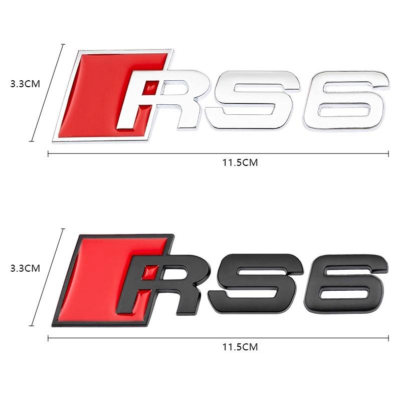 1Pcs Car Body Rear Trunk ABS Badge RS Emblem Stickers Decor Accessories For Audi S3 S4 S5 S6 S7 S8 RS3 RS4 RS5 RS6 RS7 RS8