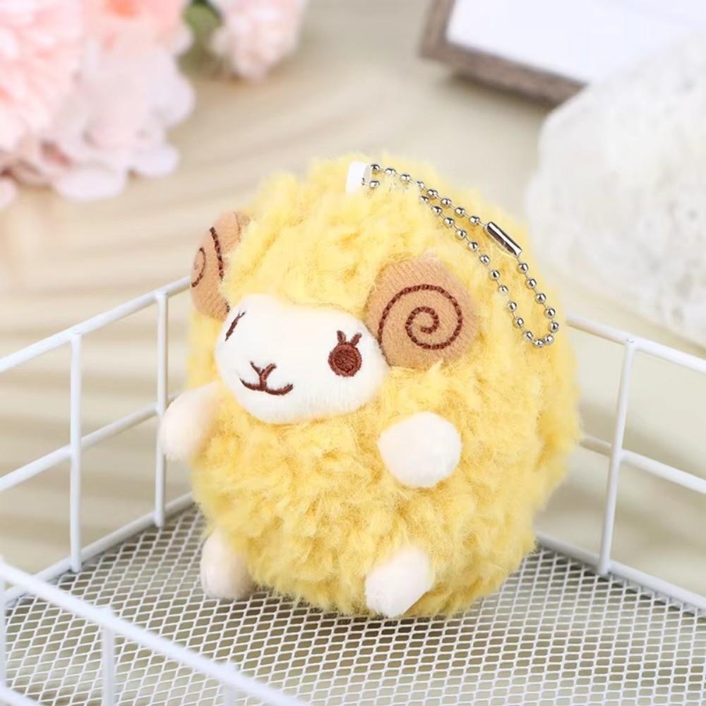 Mini Size Plush Sheep Pendant Cartoon Anime Style Mini Sheep Plush Doll  For Bag Accessory