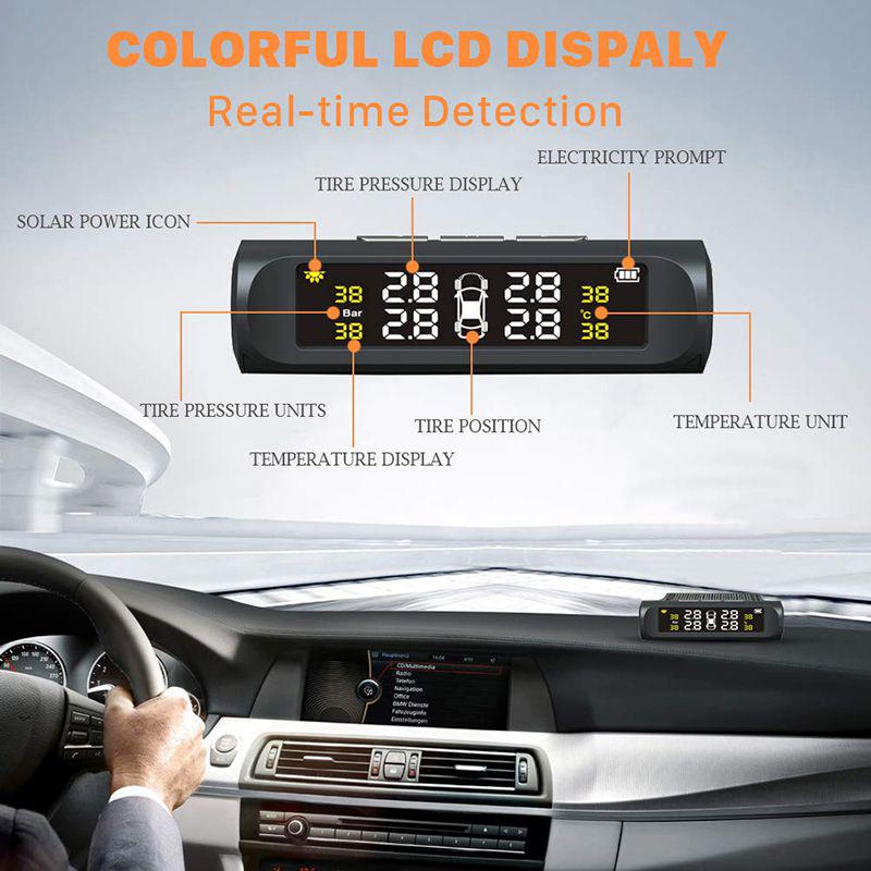 Barometer Solar Buy Solar Tire Pressure Monitor Systems Digital Car Tire Air Pressure ...