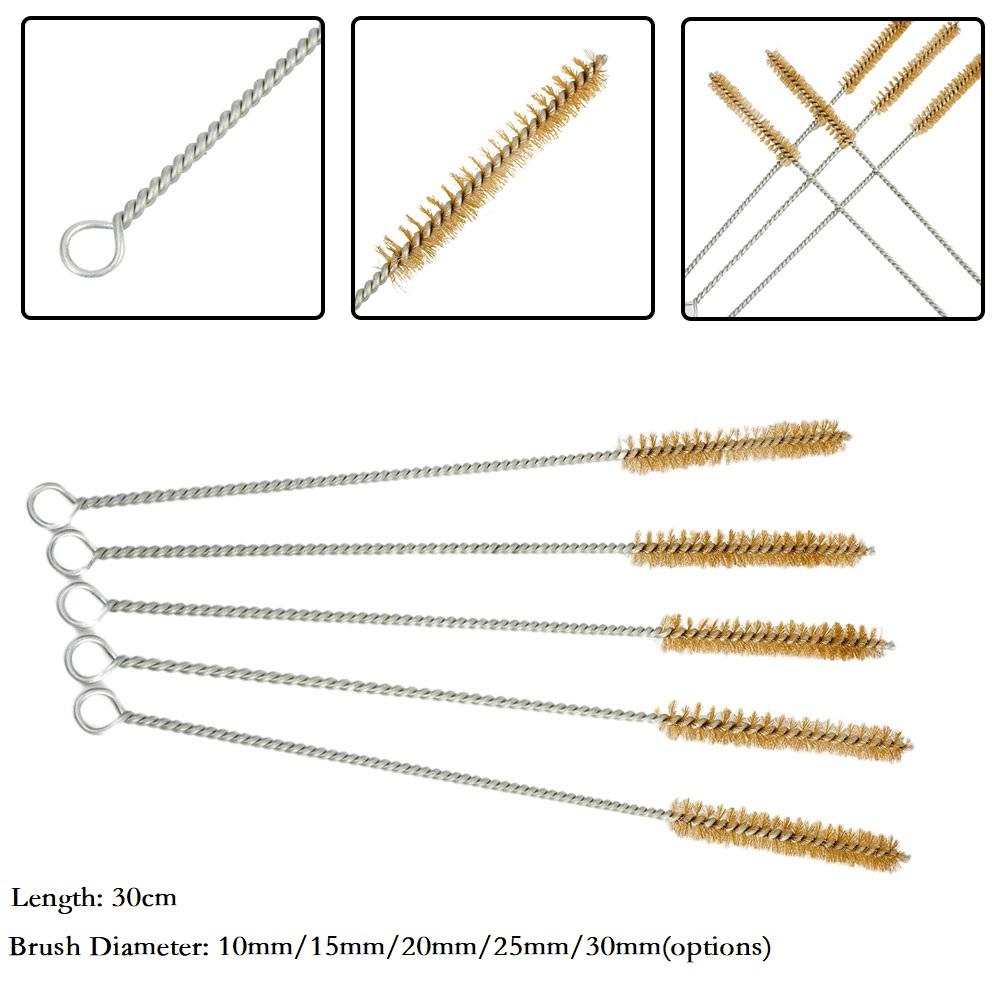 Multipack 5 Stainless Steel Wire Brushes for Cylinder Cleaning Wire Tube Pipe Rust and Dirt Removal Tool Design