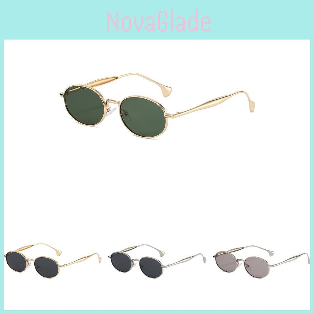 Retro Metal Oval Sunglasses Uv400 For Travel And Party Wear With Stylish Design For All Genders