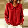 Cardigan in Maglia Colorata da Donna con Collo e Chiusura a Bottoni