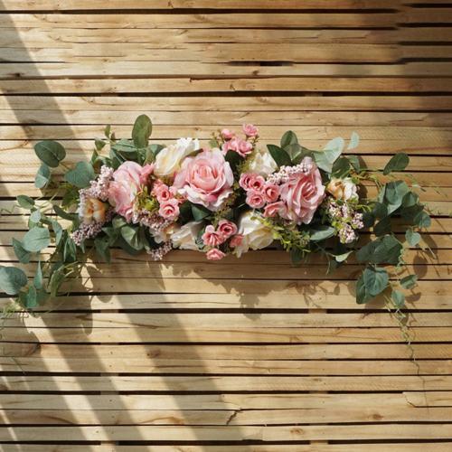 Artificial Wreath Door Threshold Flower DIY Wedding Home Living Room Party Pendant Wall Decor Christmas Garland Gift Rose Peony