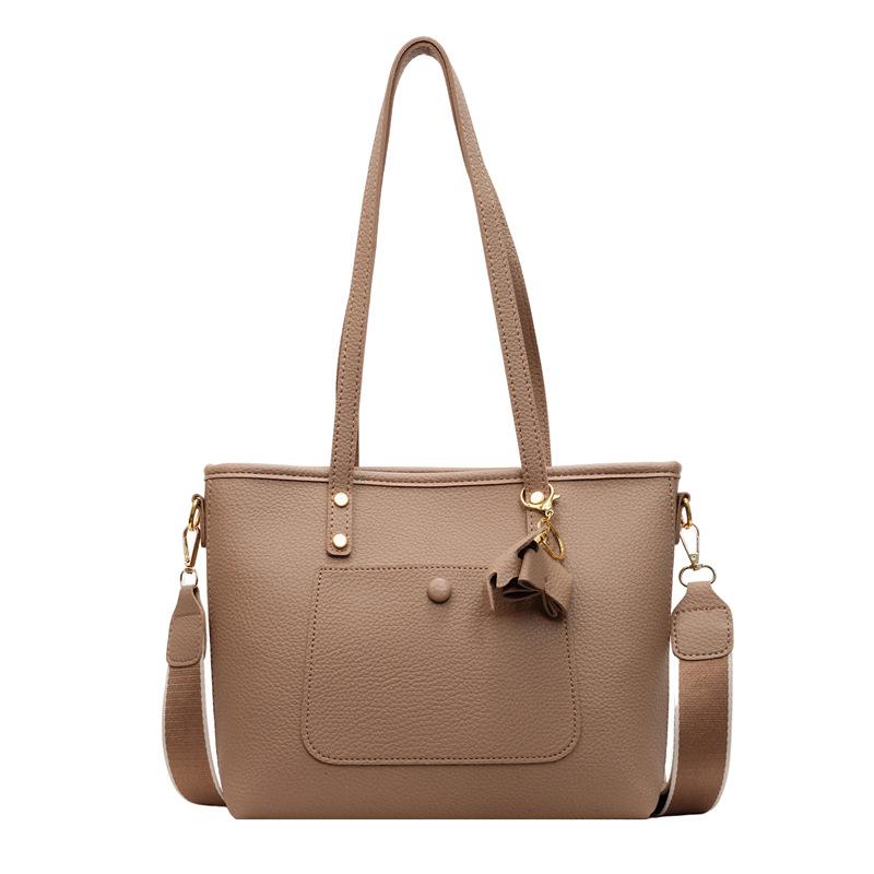 Fashion Large-capacity Bag Women's New Solid Color Versatile Commuter Shoulder Messenger Bag