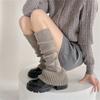 Polainas de Punto Acanalado Harajuku Huecas Desgastadas Agujeros Rasgados Cubre Piernas de Pierna Ancha Calcetines Largos Elásticos Acampanados para Mujer