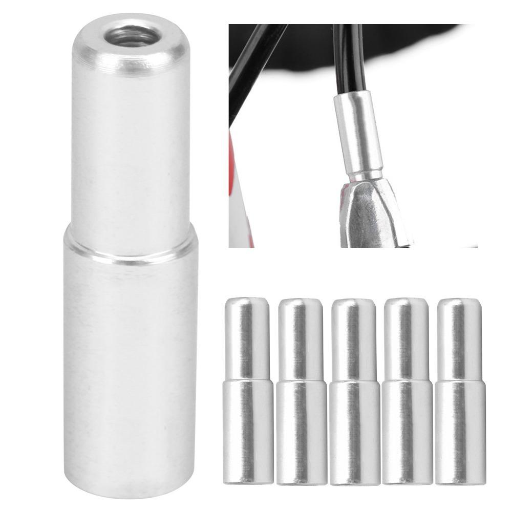 20PCS Inner 5mm Bicycle Cable End Caps Aluminum Alloy Brake Cable Housing Ends for Mountain Bike серебряный