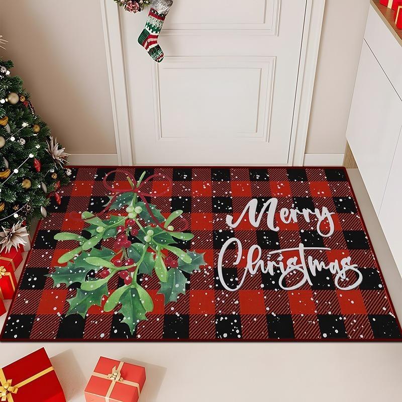 Christmas Bedroom Bathroom Bathroom Anti-Slip Carpet Merry Christmas Decorative Carpet Home Decoration