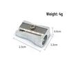 Creative Aluminum Alloy Single Hole Pencil Sharpener for Students