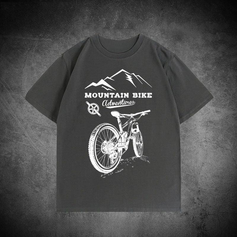 Bicycle Riding Club Creative Mountain Bike Print Pattern Cotton Tshirt Unisexs Clothing Womens Clothing Summer New T Shirt