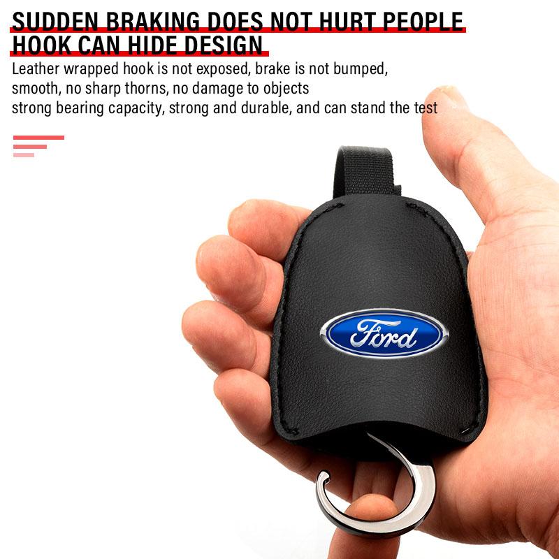 1/2ks Kožené háčky na opěradlo sedadla do auta Přenosný závěsný stojan na tašky Pro Ford Focus Mondeo Kuga Fiesta MK7 Escort Explorer Edge 2 4 MK2 MK4