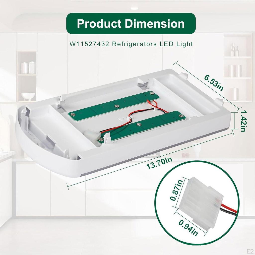 Kühlschrankleuchte Baugruppe Robust W11527432 Professionell,Hochleistungsfähig Kompatibles Zubehör Weiß