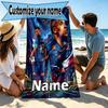 Personalisierbares Strandtuch mit Kylian Mbappe Aufdruck und individuellem Namen, für Reise Camping Strandparty Heimdekoration, Geburtstagsgeschenk für Familie & Freunde
