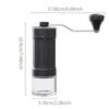 Hand-Crank Ceramic Coffee Grinder with Glass Bean Hopper