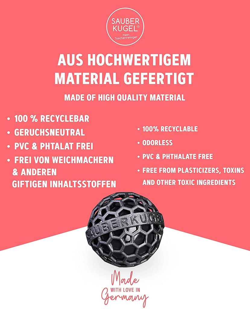 Sauberkugel Sauberkugel Dust Removal Dust Removal Ball for Cleaning Set of Collection Ball, Bags, Ball, 3,