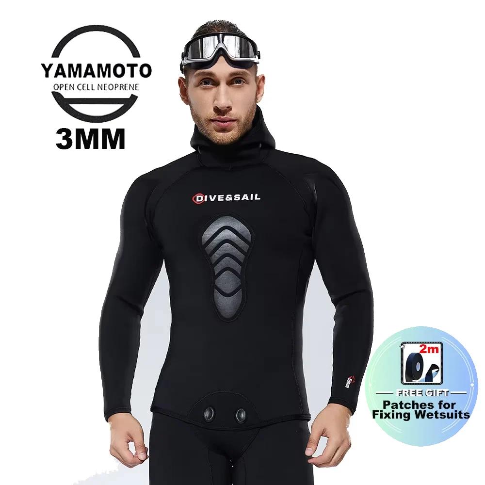 Men s 3mm Wetsuit Open Cell Neoprene 2piece Set for Scuba, Freediving and Spearfishing Wet Diving Suit M