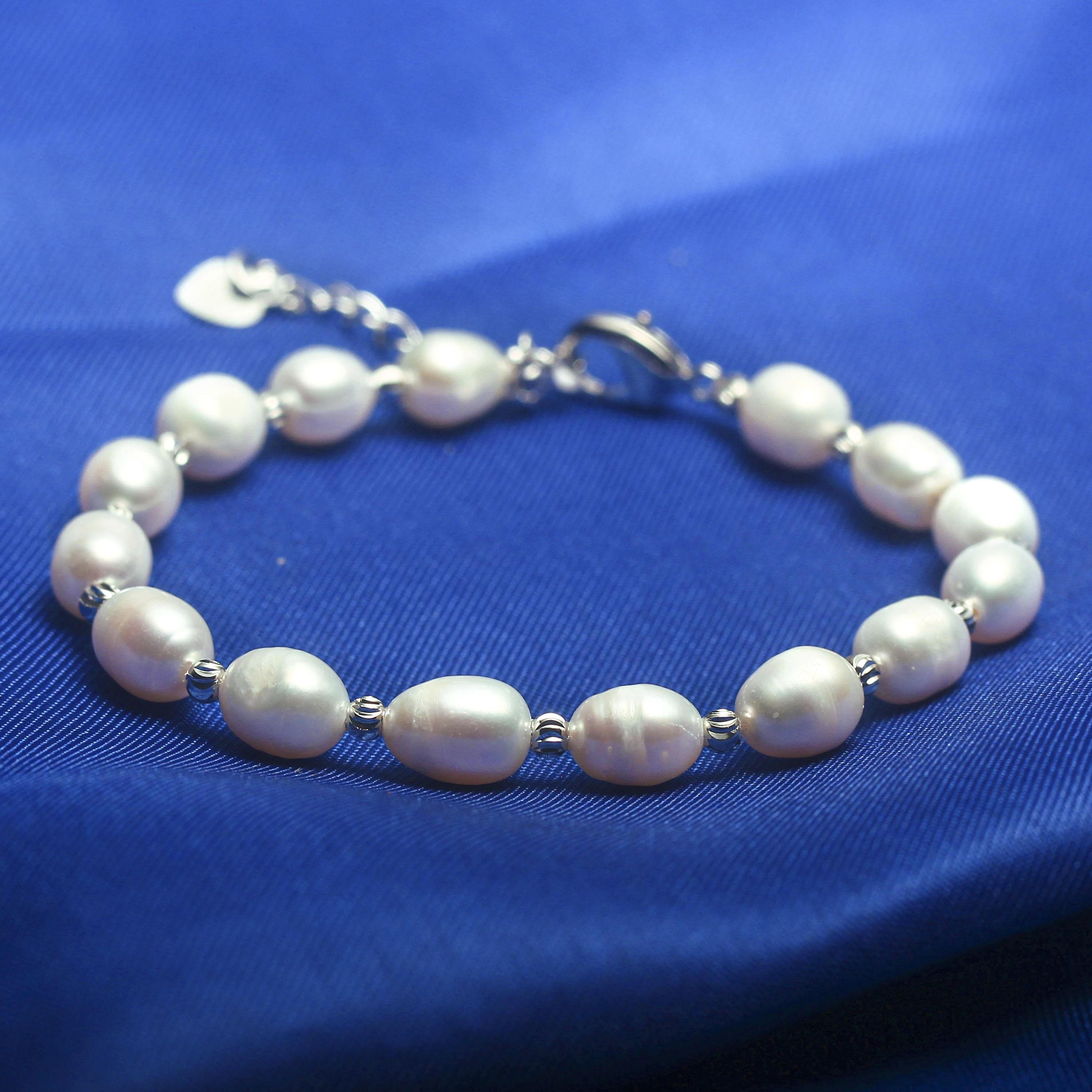 

Cauuev подлинные натуральные пресноводные жемчужные браслеты для женщин с белой глиной циркониевые шарики эластичные ювелирные изделия подарок 18cm белый