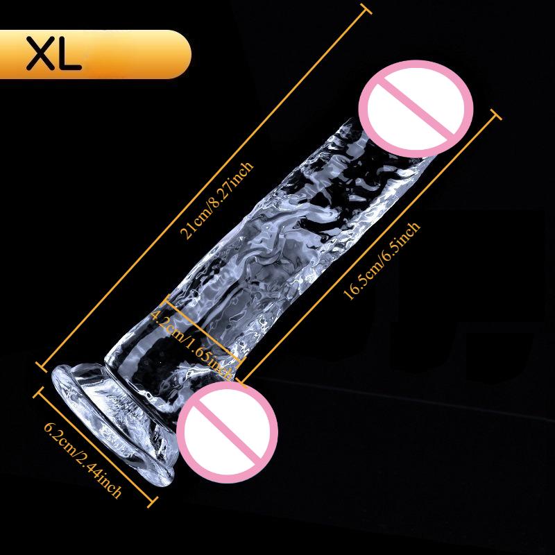 Realistic Soft Dildo for Women Beginner Transparent Penis with Strong Suction Cup Hands-Free Play for Adult Sex Masturbator
