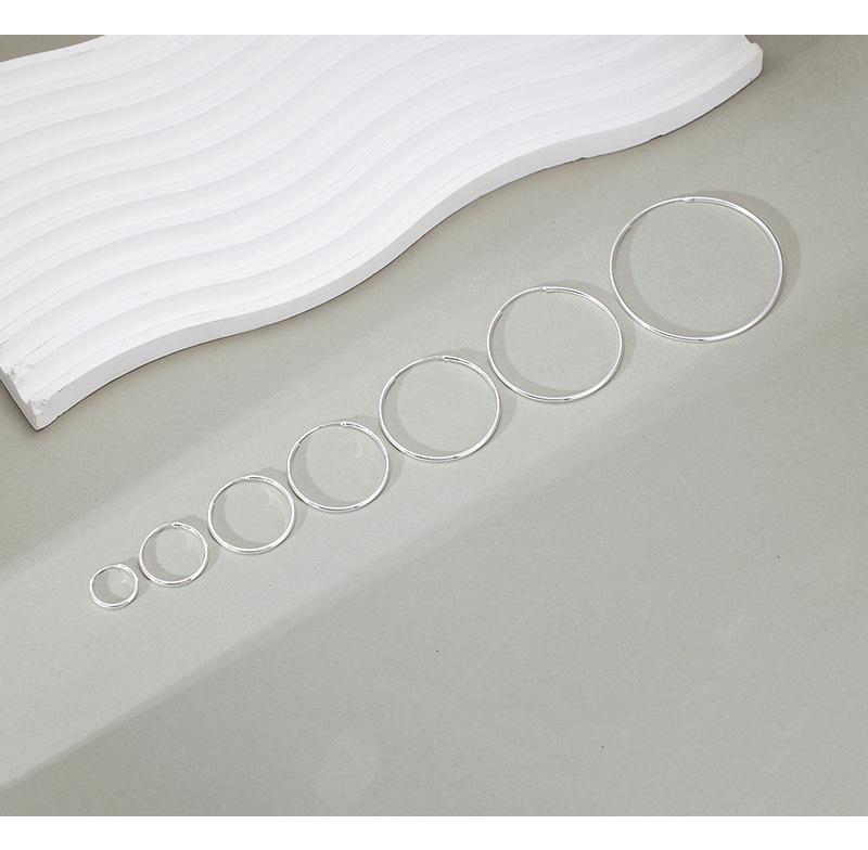 Cercei clasici rotunzi din argint sterling S925 - Cercei eleganti, simpli și contemporani pentru femei