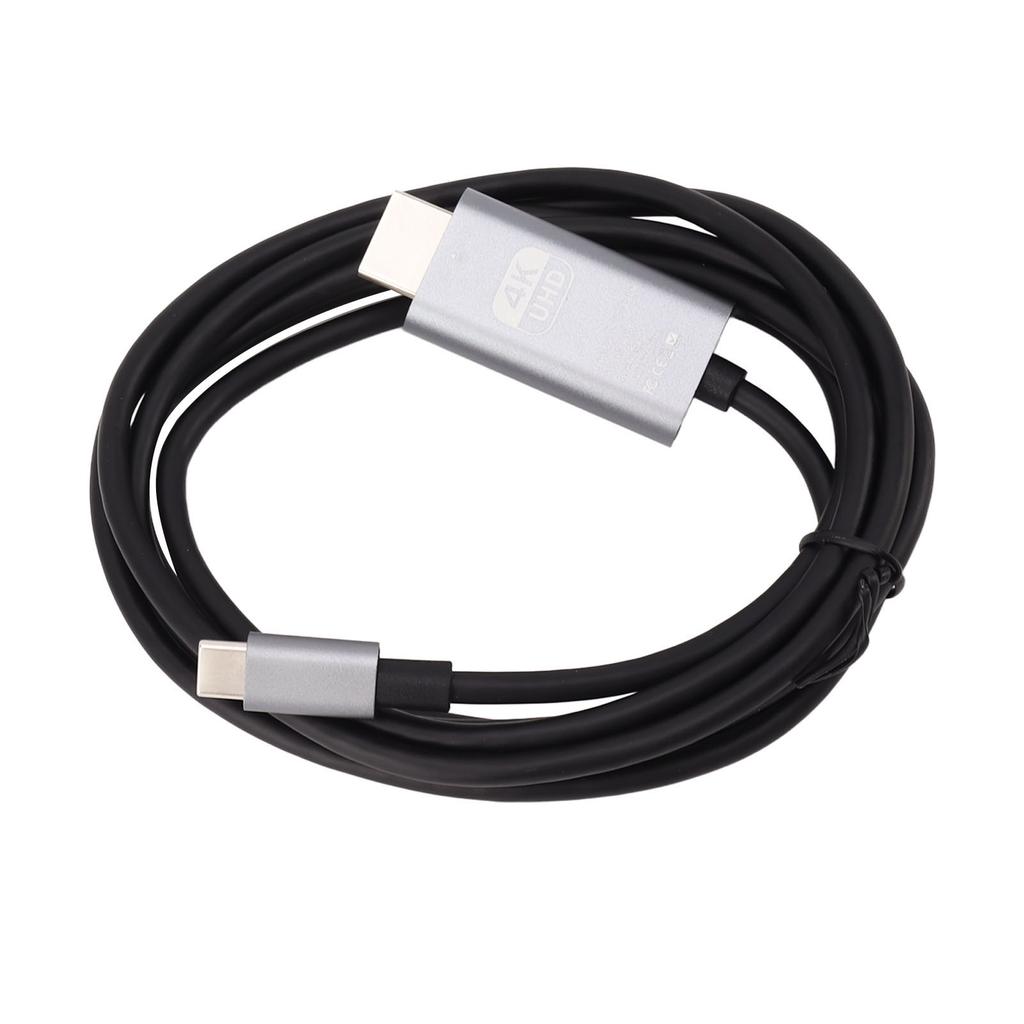 Type C to HD Multimedia Interface Cable 4K 30Hz Plug and Play UHD USB C to HD Multimedia Interface Adapter Cable