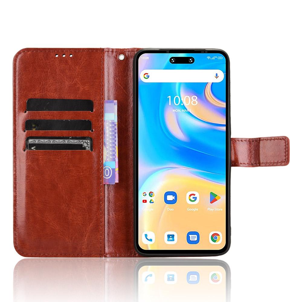 Pro pouzdro Umidigi G6 Kožené pouzdro s texturou Crazy Horse Peněženka Kryt na telefon s popruhem