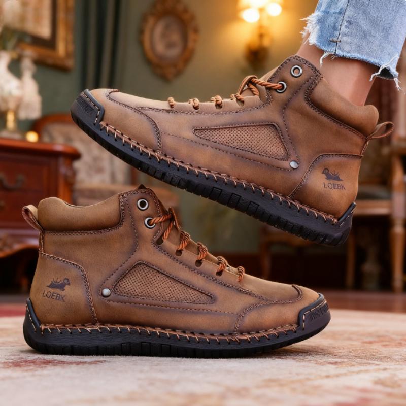 Botas de Mujer Color Nude Caña Alta Retro Antideslizantes Zapatos de Trabajo Zapatos para Exteriores Suaves Homme Clásico Tobillo Planos Antideslizantes Mocasines Zapatillas Deportivas