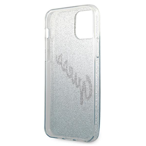 Hülle für iPhone 12 mini Guess Glitter Gradient Blau
