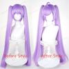 Manaka Laala Cosplay Perücke 95cm Lang Lila Damenperücken Anime Cosplay Perücke Halloween Hitzebeständig Voluminös Yaki Synthetikhaar