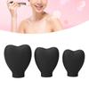 3pcs Makeup Brush Cover Portable Silicone Hrt Shaped Cosmetic Brush Guard   for Women Girls
