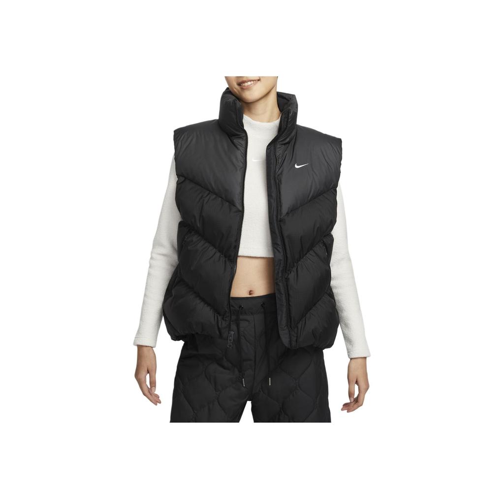Nike Sportswear Storm-FIT Loose Fit Windproof Water-Repellent Solid Color Down Vest Women vest Black HF7897-010