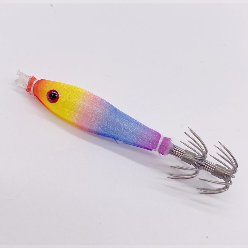 2pcs Blowpipe Hook Squid Jig Luminous Uv Glow In The Dark Hard Turlutte Lure For Fishing Squid Octopus Cuttlefish Artificial Bai