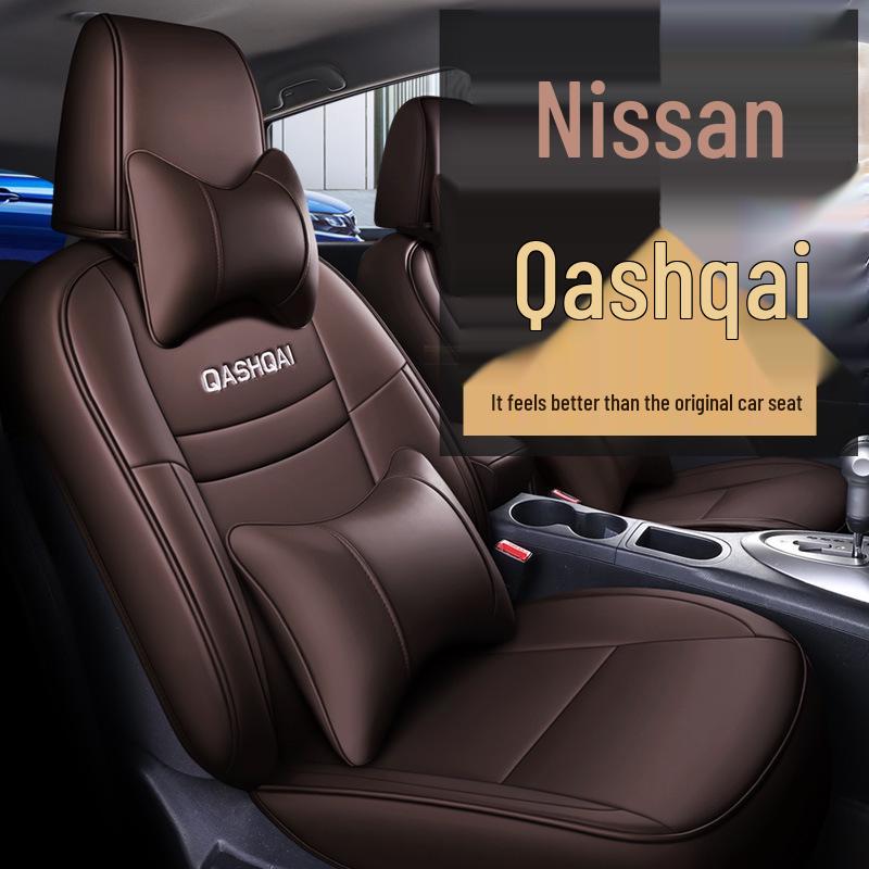 NT Custom Leather Sports Seat Cover for Nissan Qashqai - All-Season Cushion Pad