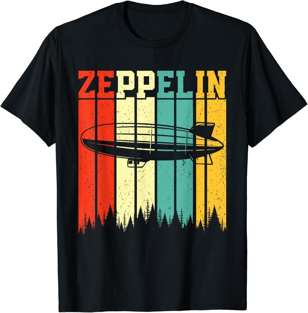 

Retro Zeppelin 70s 80s Dirigible Airship Zepelin Zepplin Gift Unisex T-Shirt S