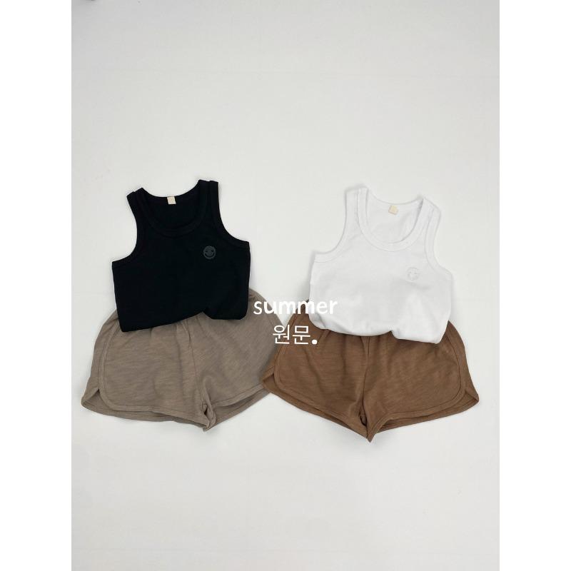 Kids Summer Thin Round Neck Cotton Sleeveless Tank Top For Toddler Boys And Girls