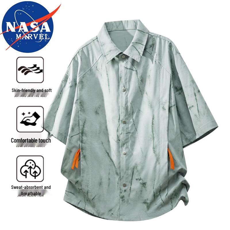 NASA MARVEL Men s Summer Short Sleeve Polo Shirt 5XL