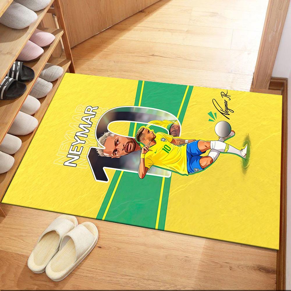 Neymar Jr. Brazil Celebration Square Rugs Are a Great Choice for Living Rooms, Bedrooms, Home Décor, and As Gifts.