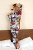 Women's Pajamas Valentine's Day Gift For Her Bodysuit With Flap Guns Roses S