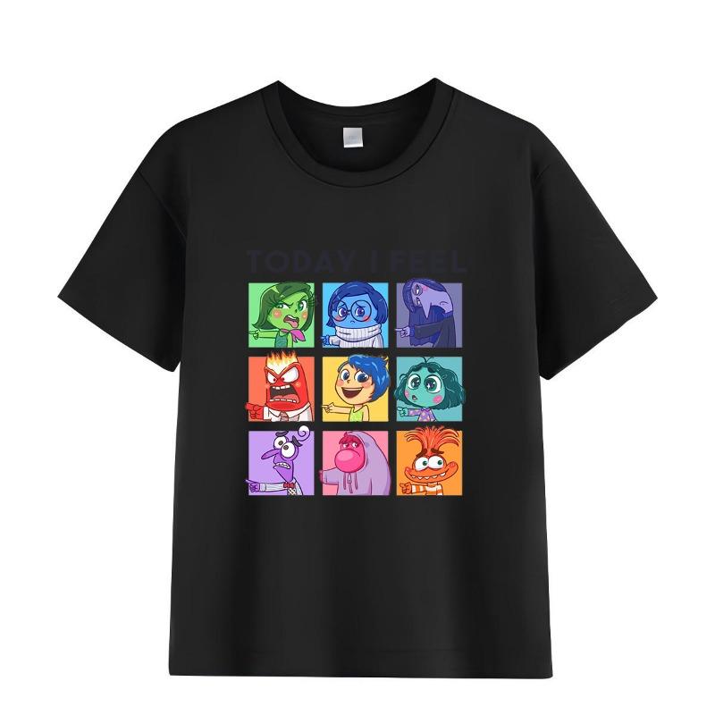 

Disney Pixar inside out 2 Today I Feel T-Shirt for Boys & Girls Short Sleeve Casual Top Ages 3-12 Toddler Summer Clothing 150