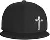 Snapback Hats For Men,Jesus Christian Cross Flat Brim Bill, Embroidery Adjustable Hip Hop Plain Baseball Cap