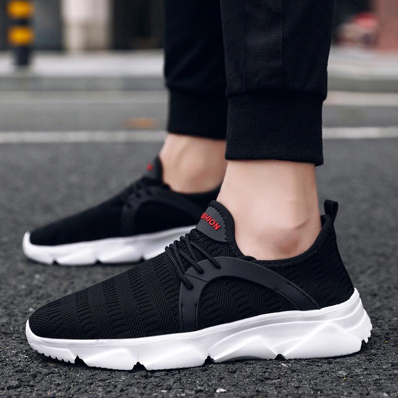 39-47 Large Simple Fashionable Breathable Solid Color Outdoor Sports Shoes Casual Shoes Men's Shoes Running Shoes