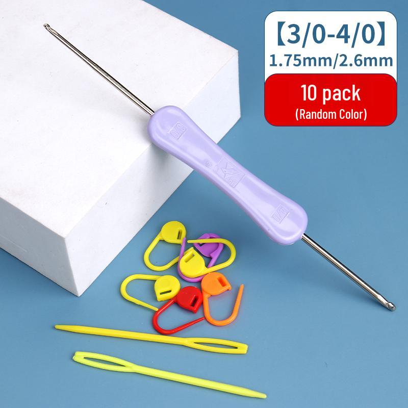 Double-Ended Crochet & Knitting Tool Set: Fine Hooks for Sweaters, Hats, Slippers, Bags