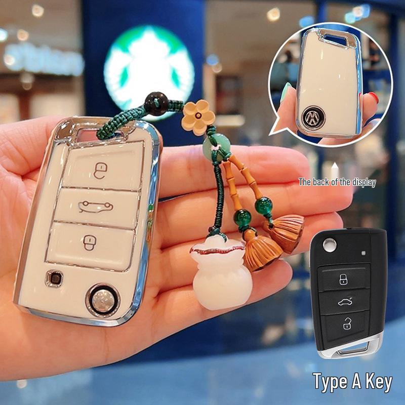 Volkswagen Key Covers Fit: Magotan, Passat, Sagitar, Polo, Bora, Tharu, Tayron, Lavida, Tiguan, T-Roc