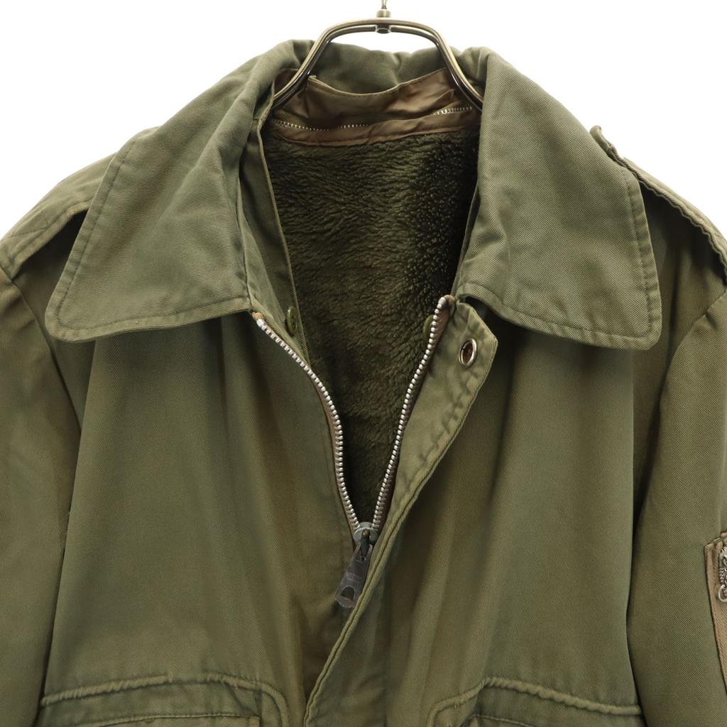 70s 80s Military Flight Jacket 46 Khaki With Liner Men's Used