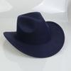 Women Men Western Cowboy Hat, Wide Curved Brim Felt Cowgirl Hat, Vintage Jazz Riding Hat, Removable Hat Belt, Head Circumference 56‑58cm