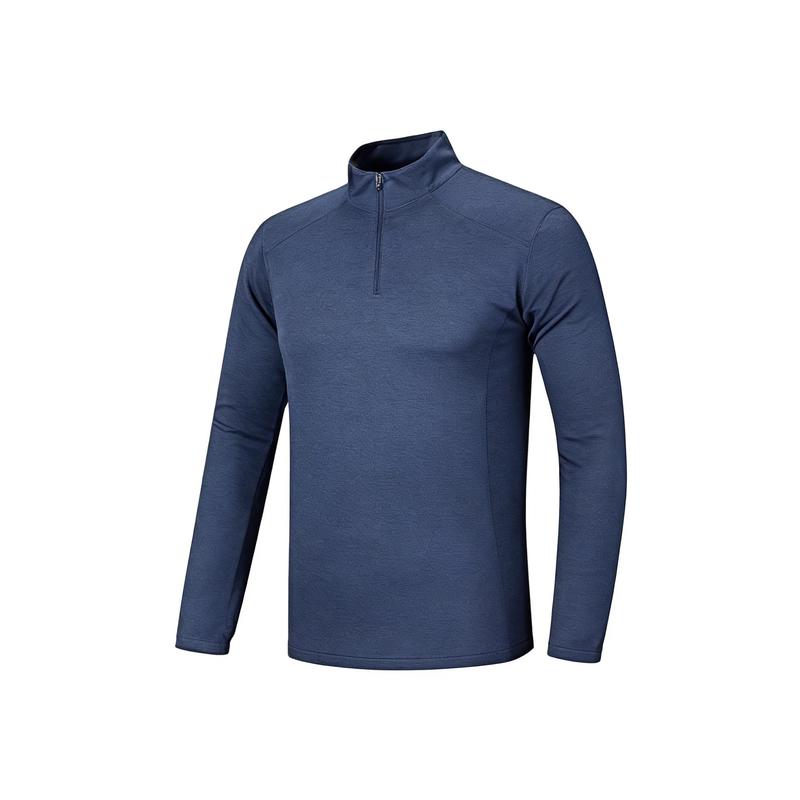 PERFEITO CRIATIVO Men's Stand-Up Collar Long Sleeve T-Shirt