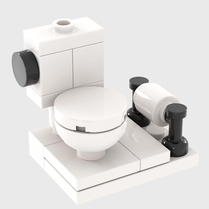 

Non-Toxic Portable Toilet Loo City Moc Scenes Dunny Classic Street Porta-Potty Decoration Wc Building Blocks Education Kids Toys