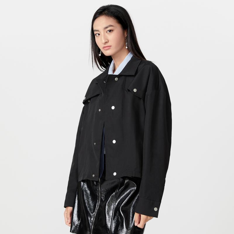 

Women Men Long Sleeves Buttons Casual Solid Loose Short Coats Couple Unisex Outerwear 3XL