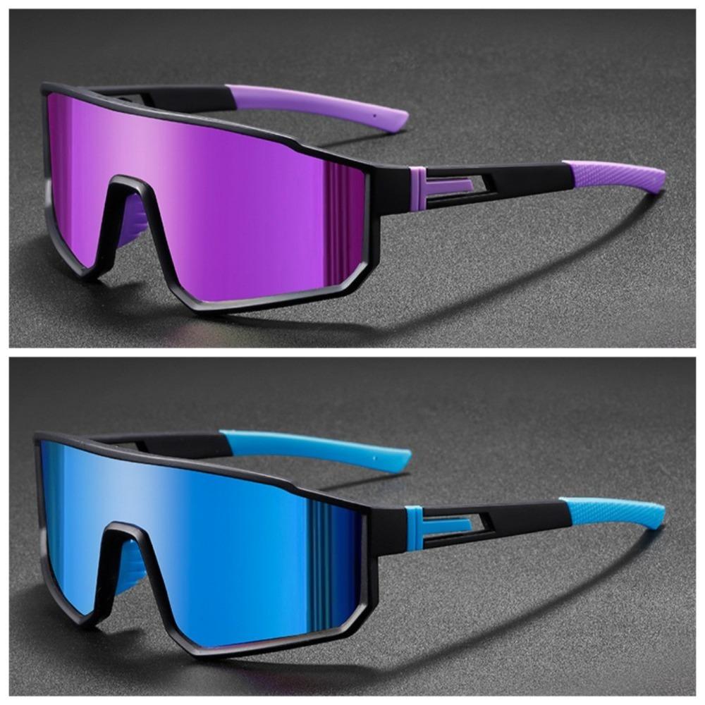 2PCS Men's Oversized Cycling Glasses for Men Bicycle Windproof Colorful Coating Sunglasses Outdoor Sports Motorcyc