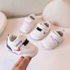 Spring/Autumn Style Soft-Soled Walking Shoes for 0-1.5 Years Old Boys and Girls, Infant Toddler White Sneakers.